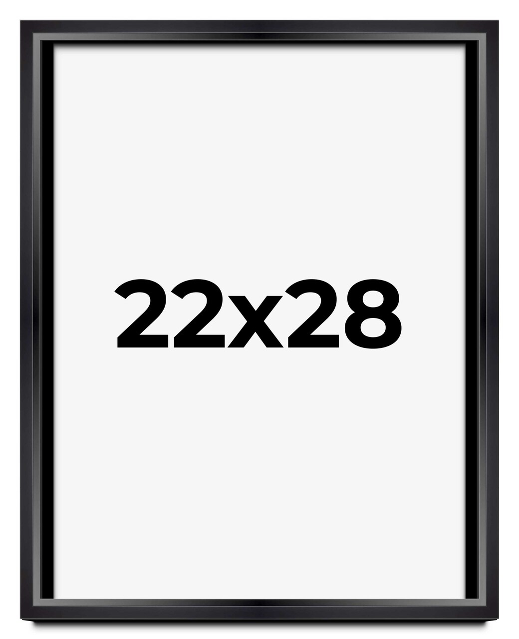 Modern Shadow Box 1.5" Depth Black Picture Frame - UV Acrylic, Backing, Hanging Hardware